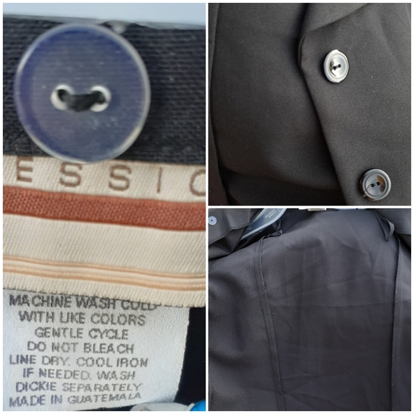 Womens vintage Sz 11/12 Black Expressions Blazer Cropped button up Jacket - Picture 2 of 4